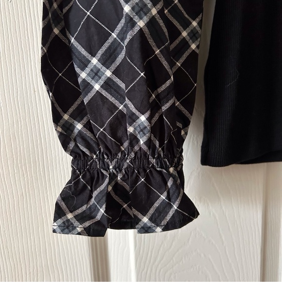 LOFT Black and Grey Media Mixed Blouse - Picture 4 of 5